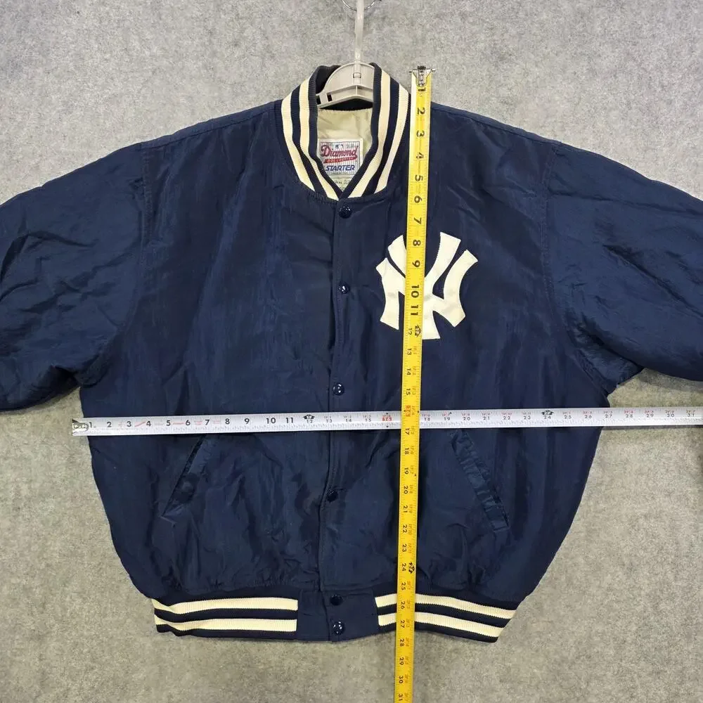 Vintage New York Yankees‎ Jacket Mens XL Blue MLB Baseball Starter Varsity 90s